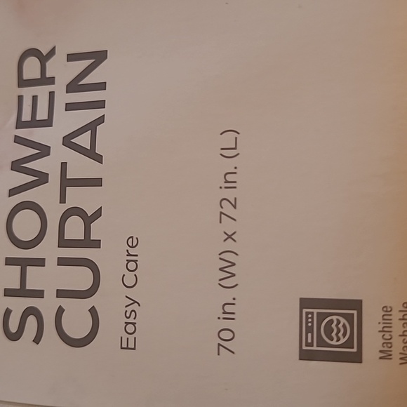 NWt blue & white flower pattern Shower Curtain & shower curtain hooks - Picture 3 of 5